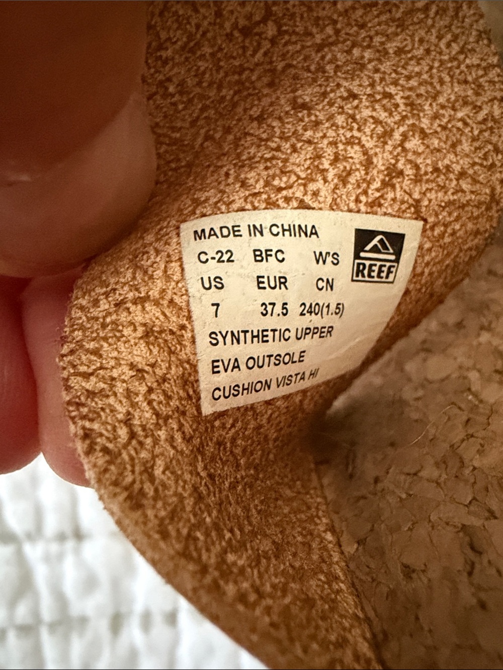 REEF Women's Tan Leather Slide Sandals - Comfortable Platform - Picture 4 of 5